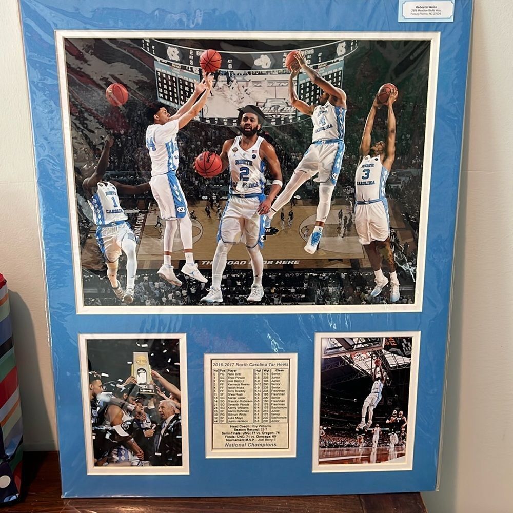 2017 National Champions UNC North Carolina Tar Heels vs Gonzaga Picture Collage
